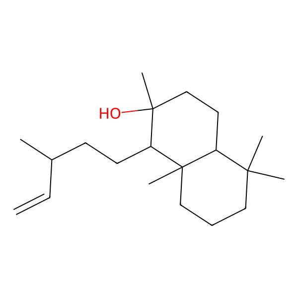 2D Structure of (1R,2R,4aS,8aS)-2,5,5,8a-tetramethyl-1-[(3S)-3-methylpent-4-enyl]-3,4,4a,6,7,8-hexahydro-1H-naphthalen-2-ol