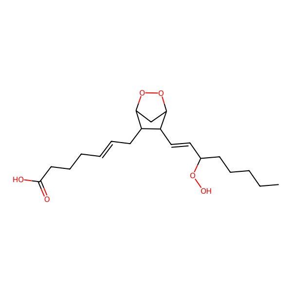 2D Structure of (Z)-7-[(1S,4R,5R,6R)-6-[(E,3S)-3-hydroperoxyoct-1-enyl]-2,3-dioxabicyclo[2.2.1]heptan-5-yl]hept-5-enoic acid