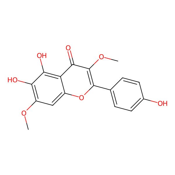 2D Structure of 5,6,4'-Trihydroxy-3,7-dimethoxyflavone