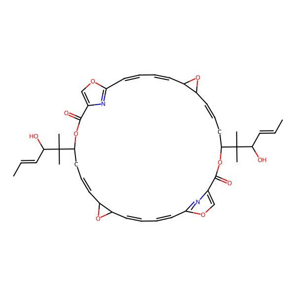 2D Structure of 12,29-Bis(3-hydroxy-2-methylhex-4-en-2-yl)-7,13,17,24,30,34-hexaoxa-35,36-diazapentacyclo[30.2.1.115,18.06,8.023,25]hexatriaconta-1(35),2,4,9,15,18(36),19,21,26,32-decaene-14,31-dione