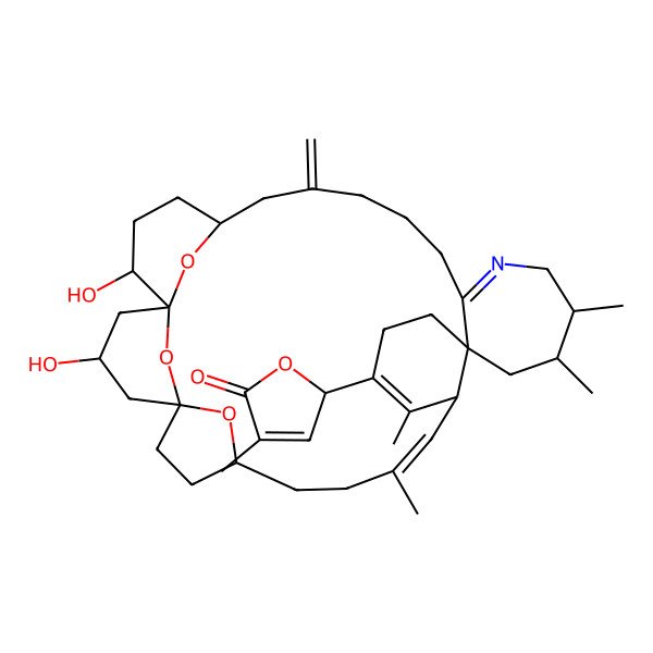 2D Structure of (2S)-2-[(1R,4S,7Z,9R,14S,16S,17R,26R,29R,30S,32R)-29,32-dihydroxy-7,10,16,17-tetramethyl-24-methylidene-34,35,36-trioxa-19-azahexacyclo[28.3.1.11,4.126,30.09,14.014,20]hexatriaconta-7,10,19-trien-11-yl]-4-methyl-2H-furan-5-one