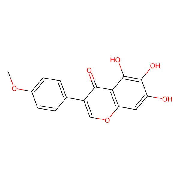 2D Structure of 5,6,7-Trihydroxy-3-(4-methoxyphenyl)chromen-4-one 2D Structure of 5,6,7-Trihydroxy-3-(4-methoxyphenyl)chromen-4-one
