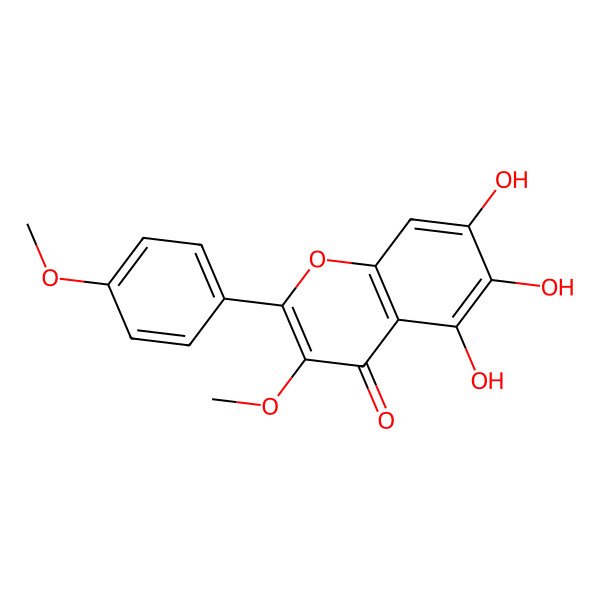 2D Structure of 5,6,7-Trihydroxy-3,4'-dimethoxyflavone