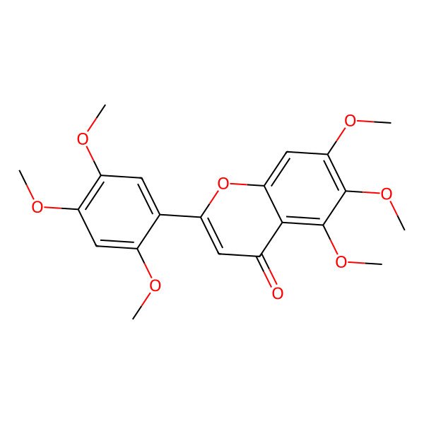 2D Structure of 5,6,7-Trimethoxy-2-(2,4,5-trimethoxyphenyl)-4H-1-benzopyran-4-one