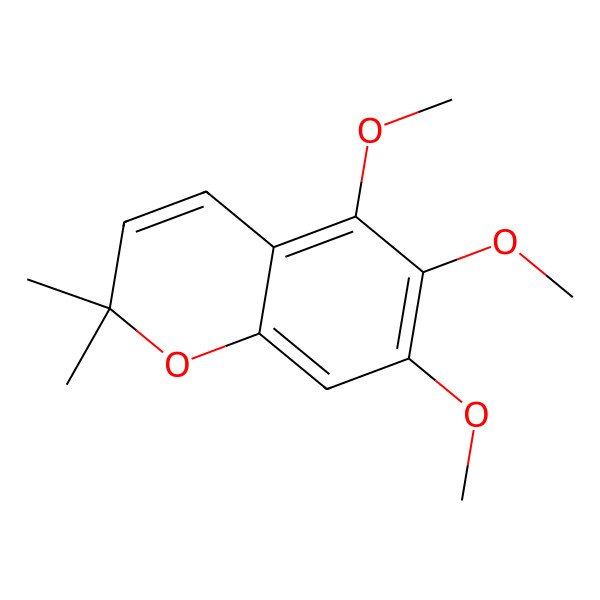2D Structure of 5,6,7-Trimethoxy-2,2-dimethylchromene