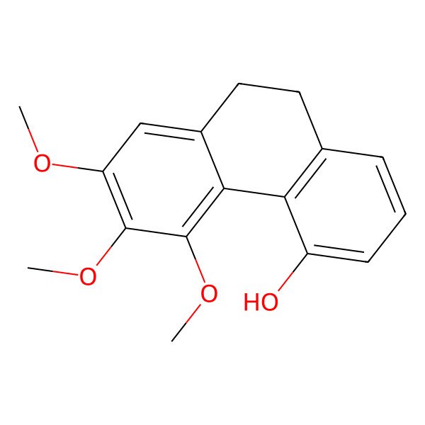 2D Structure of 5,6,7-Trimethoxy-9,10-dihydrophenanthren-4-ol