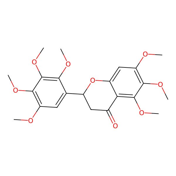 2D Structure of 5,6,7,2',3',4',5'-Heptamethoxyflavanone