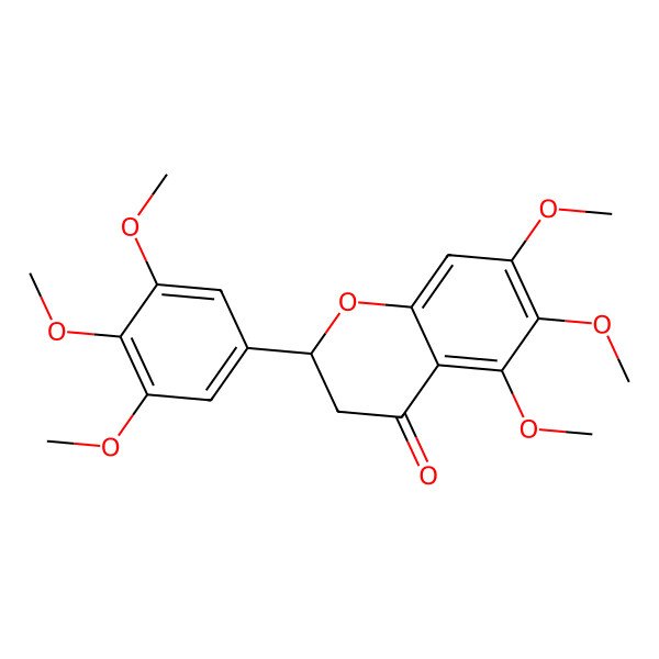 2D Structure of 5,6,7,3',4',5'-Hexamethoxyflavanone