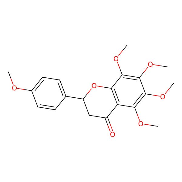 2D Structure of 5,6,7,8-Tetramethoxy-2-(4-methoxyphenyl)chroman-4-one