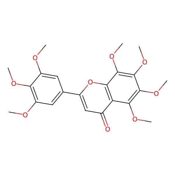 2D Structure of 5,6,7,8,3',4',5'-Heptamethoxyflavone 2D Structure of 5,6,7,8,3',4',5'-Heptamethoxyflavone