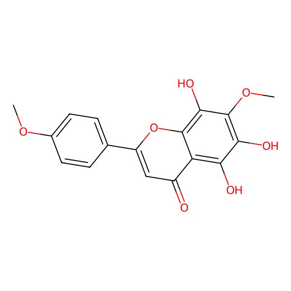 2D Structure of 5,6,8-Trihydroxy-7,4'-dimethoxyflavone