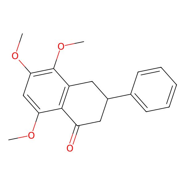 2D Structure of 5,6,8-trimethoxy-3-phenyl-3,4-dihydro-2H-naphthalen-1-one