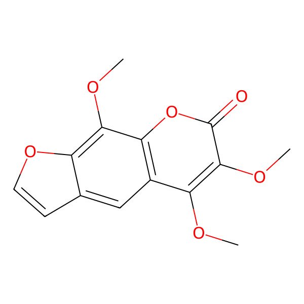 2D Structure of 5,6,9-Trimethoxyfuro[3,2-g]chromen-7-one