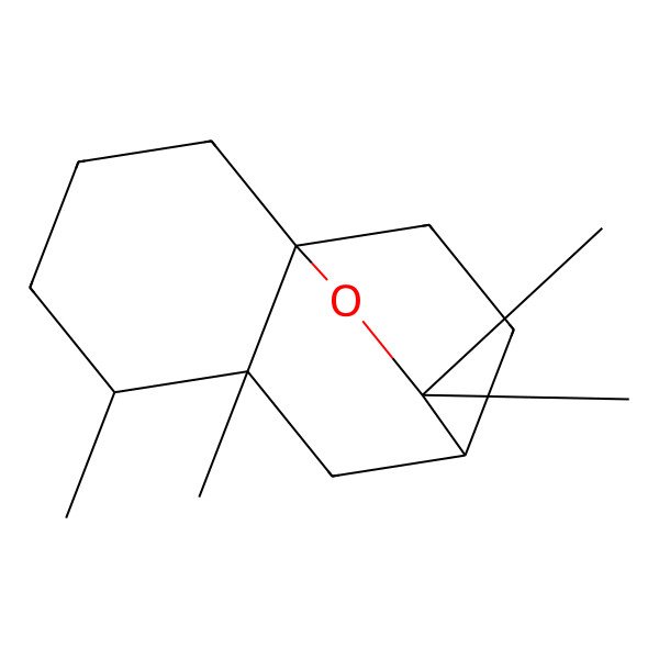 2D Structure of 5,6,9,9-Tetramethyl-10-oxatricyclo[6.2.2.01,6]dodecane