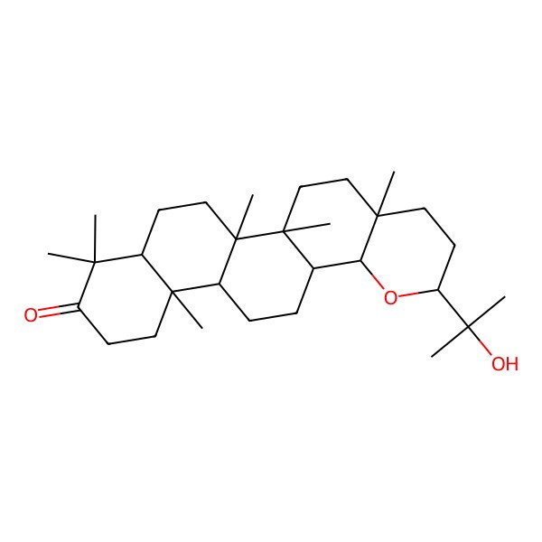 2D Structure of (1R,2R,5R,8S,10R,11S,14R,15R,20S)-8-(2-hydroxypropan-2-yl)-1,2,5,15,19,19-hexamethyl-9-oxapentacyclo[12.8.0.02,11.05,10.015,20]docosan-18-one