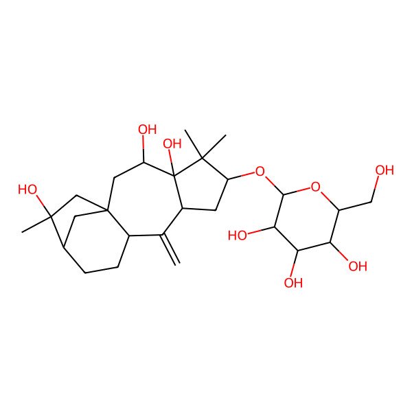2D Structure of [5,6beta,16-Trihydroxygrayanotox-10(20)-en-3beta-yl]beta-D-glucopyranoside