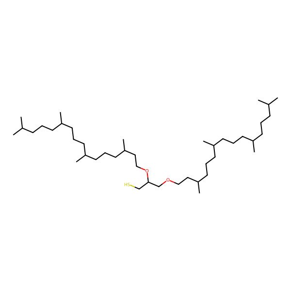 2D Structure of 1-methylthio-2,3-di-O-(3',7',11',15'-tetramethylhexadecyl)glycerol (diphytanylglyceryl methylthioether)