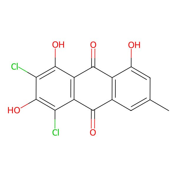 2D Structure of 5,7-Dichloroemodin