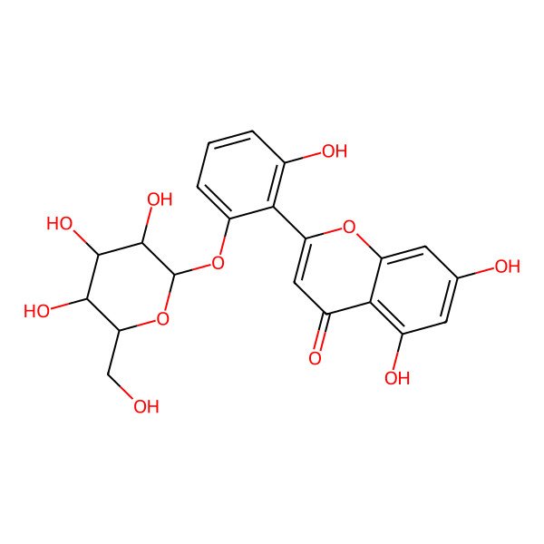 2D Structure of 5,7-Dihydroxy-2-[2-hydroxy-6-[3,4,5-trihydroxy-6-(hydroxymethyl)oxan-2-yl]oxyphenyl]chromen-4-one