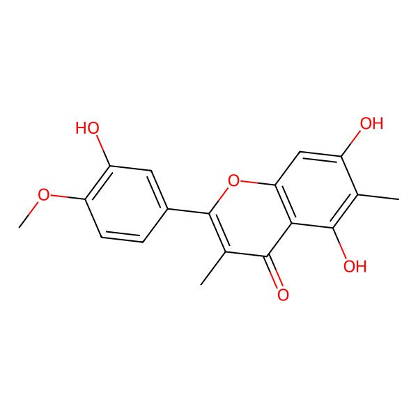 2D Structure of 5,7-Dihydroxy-2-(3-hydroxy-4-methoxyphenyl)-3,6-dimethylchromen-4-one