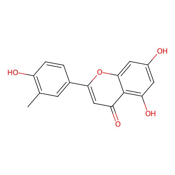 2D Structure of 5,7-Dihydroxy-2-(4-hydroxy-3-methylphenyl)-4h-1-benzopyran-4-one