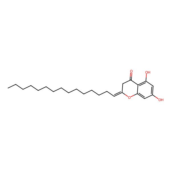 2D Structure of 5,7-Dihydroxy-2-pentadecylidenechromen-4-one