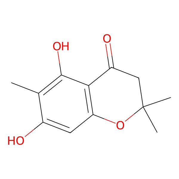 2D Structure of 5,7-dihydroxy-2,2,6-trimethyl-3H-chromen-4-one