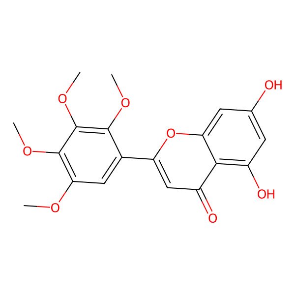 2D Structure of 5,7-Dihydroxy-2',3',4',5'-tetramethoxyflavone