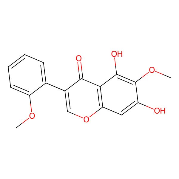 2D Structure of 5,7-Dihydroxy-2',6-dimethoxyisoflavone 2D Structure of 5,7-Dihydroxy-2',6-dimethoxyisoflavone