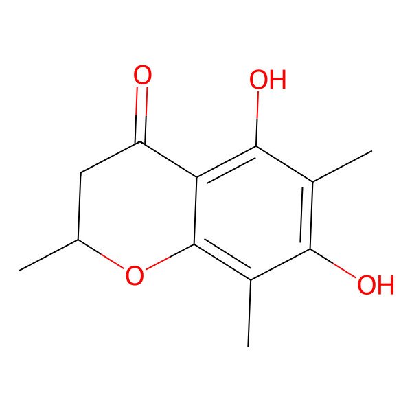 2D Structure of 5,7-Dihydroxy-2,6,8-trimethyl-2,3-dihydrochromen-4-one