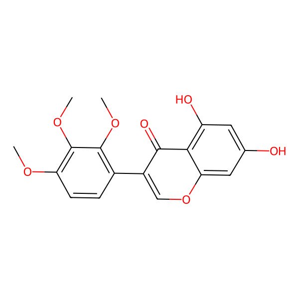 2D Structure of 5,7-Dihydroxy-3-(2,3,4-trimethoxyphenyl)chromen-4-one