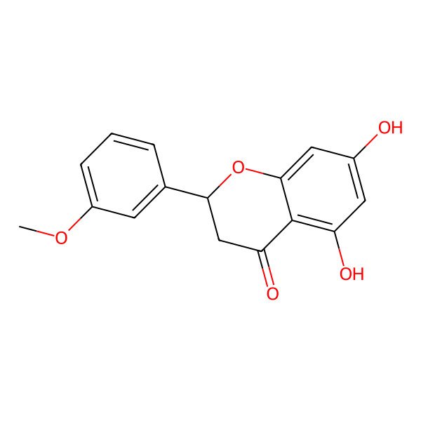 2D Structure of 5,7-Dihydroxy-3'-methoxyflavanone