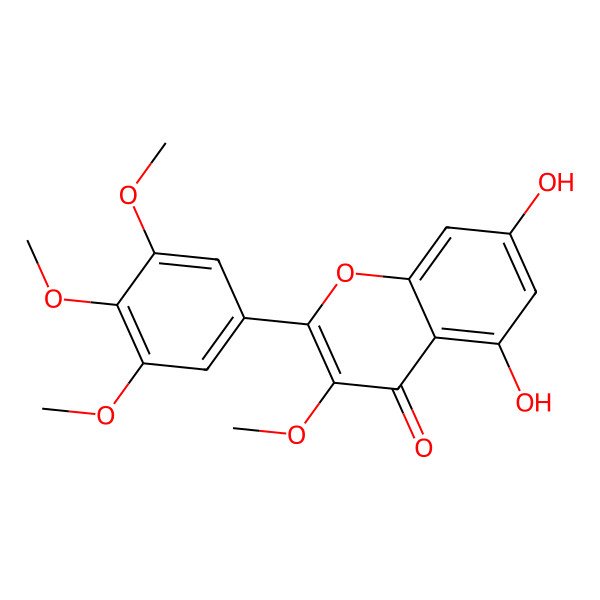 2D Structure of 5,7-Dihydroxy-3,3',4',5'-tetramethoxyflavone