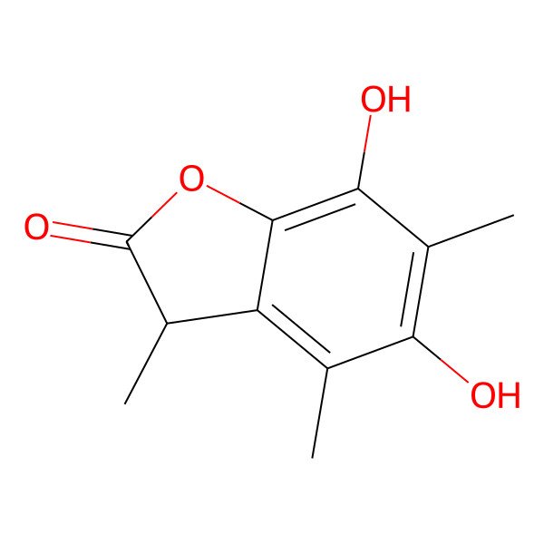 2D Structure of 5,7-Dihydroxy-3,4,6-trimethyl-3h-benzofuran-2-one