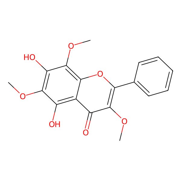 2D Structure of 5,7-Dihydroxy-3,6,8-trimethoxyflavone