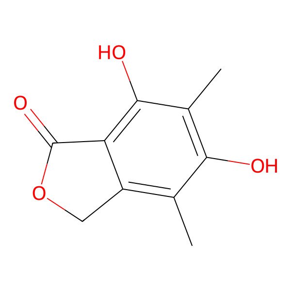 2D Structure of 5,7-Dihydroxy-4,6-dimethyl-1(3H)-isobenzofuranone