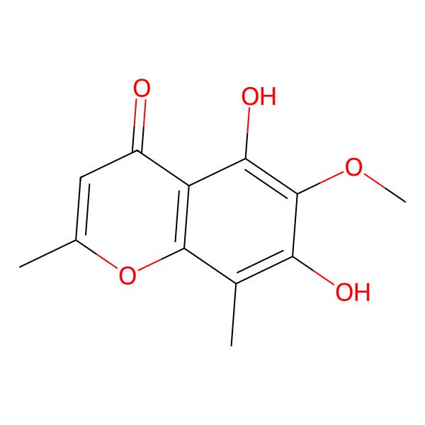 2D Structure of 5,7-Dihydroxy-6-methoxy-2,8-dimethyl-4H-1-benzopyran-4-one 2D Structure of 5,7-Dihydroxy-6-methoxy-2,8-dimethyl-4H-1-benzopyran-4-one