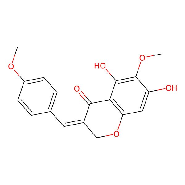 2D Structure of 5,7-Dihydroxy-6-methoxy-3-[(4-methoxyphenyl)methylidene]chromen-4-one