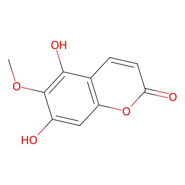 2D Structure of 5,7-Dihydroxy-6-methoxychromen-2-one 2D Structure of 5,7-Dihydroxy-6-methoxychromen-2-one