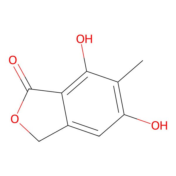 2D Structure of 5,7-Dihydroxy-6-methylphthalide