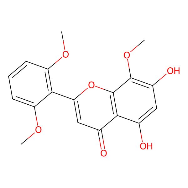 2D Structure of 5,7-Dihydroxy-8,2',6'-trimethoxyflavone