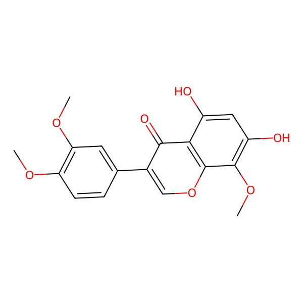 2D Structure of 5,7-Dihydroxy-8,3',4'-trimethoxyisoflavone