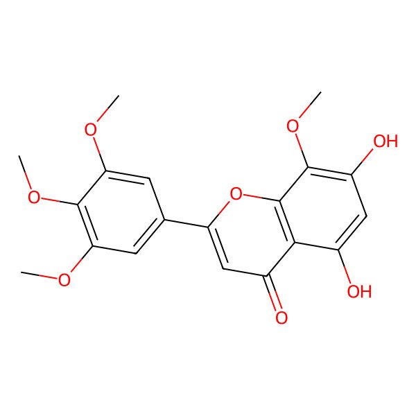 2D Structure of 5,7-Dihydroxy-8,3',4',5'-tetramethoxyflavone