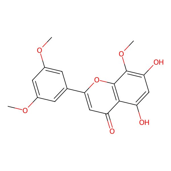 2D Structure of 5,7-Dihydroxy-8,3',5'trimethoxyflavone