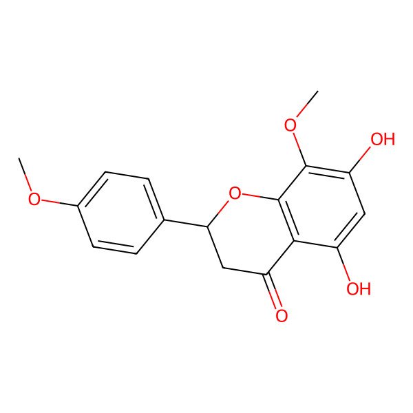 2D Structure of 5,7-Dihydroxy-8,4'-dimethoxyflavanone