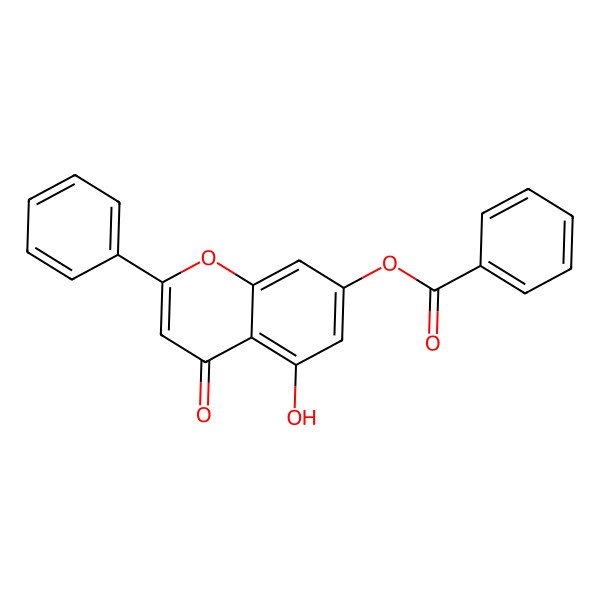 2D Structure of 5,7-Dihydroxyflavone 7-benzoate 2D Structure of 5,7-Dihydroxyflavone 7-benzoate