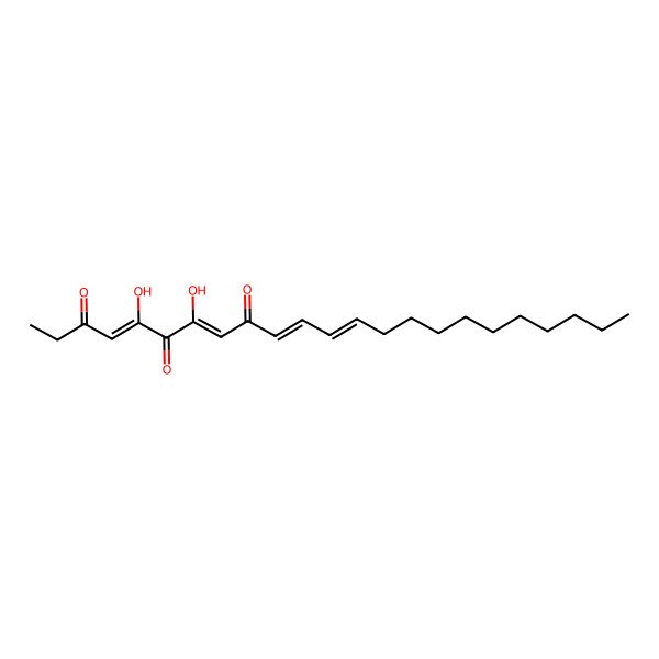 2D Structure of 5,7-Dihydroxytricosa-4,7,10,12-tetraene-3,6,9-trione