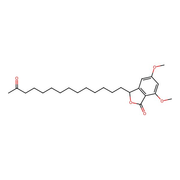2D Structure of 5,7-dimethoxy-3-(13-oxotetradecyl)-3H-2-benzofuran-1-one