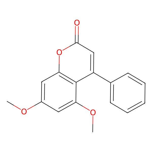 2D Structure of 5,7-Dimethoxy-4-phenylchromen-2-one