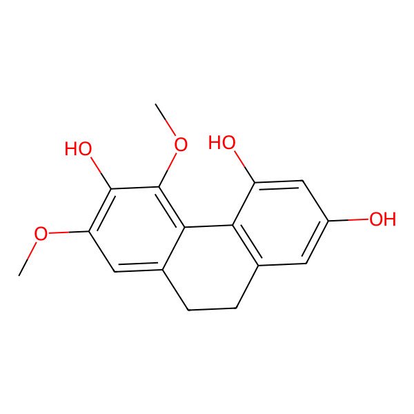 2D Structure of 5,7-Dimethoxy-9,10-dihydrophenanthrene-2,4,6-triol